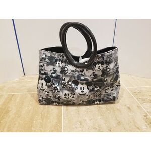 Walt Disney Bag Mickey Minnie Box Lunches Vtg Cartoon look Comic Handbag Purse‎